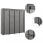 Preview: ARDEBO.de - Kleiderschrank mit 4 Fächern Grau 175 x 45 x 170 cm