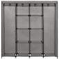 Preview: Kleiderschrank mit 4 Fächern Grau 175 x 45 x 170 cm