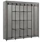 Preview: Kleiderschrank mit 4 Fächern Grau 175 x 45 x 170 cm