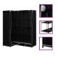 Preview: Eckkleiderschrank Schwarz 130 x 87 x 169 cm