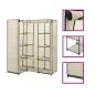 Preview: Eckkleiderschrank Creme 130 x 87 x 169 cm