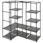 Preview: Eckkleiderschrank Grau 130 x 87 x 169 cm