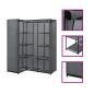 Preview: Eckkleiderschrank Grau 130 x 87 x 169 cm