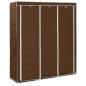 Preview: ARDEBO.de - Kleiderschrank mit Fächern und Stangen Braun 150x45x175cm Stoff