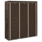Preview: Kleiderschrank mit Fächern und Stangen Braun 150x45x175cm Stoff