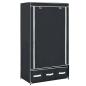 Preview: Kleiderschrank Schwarz 87 x 49 x 159 cm Stoff