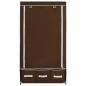 Preview: Kleiderschrank Braun 87 x 49 x 159 cm Stoff