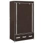 Preview: Kleiderschrank Braun 87 x 49 x 159 cm Stoff