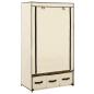 Preview: Kleiderschrank Creme 87 x 49 x 159 cm Stoff