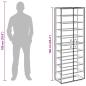 Preview: Schuhschrank Schwarz 60x30x166 cm Stoff