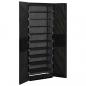 Preview: Schuhschrank Schwarz 60x30x166 cm Stoff
