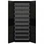Preview: Schuhschrank Schwarz 60x30x166 cm Stoff