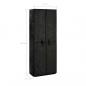 Preview: Schuhschrank Schwarz 60x30x166 cm Stoff
