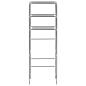 Preview: Toilettenregal 3 Ablagen Silbern 53x28x169 cm