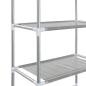 Preview: Toilettenregal 3 Ablagen Silbern 53x28x169 cm