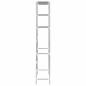 Preview: Waschmaschinenregal 3 Ablagen Silbern 69x28x169 cm