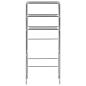 Preview: Waschmaschinenregal 3 Ablagen Silbern 69x28x169 cm