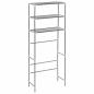 Preview: Waschmaschinenregal 3 Ablagen Silbern 69x28x169 cm
