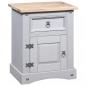 Preview: ARDEBO.de - Nachttisch im Mexiko-Stil Corona Kiefernholz Grau 53x39x66 cm