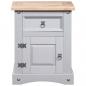 Preview: Nachttisch im Mexiko-Stil Corona Kiefernholz Grau 53x39x66 cm