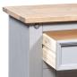 Preview: Nachttisch im Mexiko-Stil Corona Kiefernholz Grau 53x39x67 cm