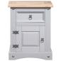 Preview: Nachttisch im Mexiko-Stil Corona Kiefernholz Grau 53x39x67 cm