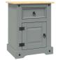 Preview: Nachttisch im Mexiko-Stil Corona Kiefernholz Grau 53x39x66 cm