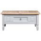Preview: Couchtisch Mexiko-Stil Kiefernholz Grau 100x55x44 cm