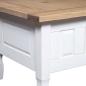 Preview: Couchtisch Mexiko-Stil Kiefernholz Weiß 100x55x44 cm