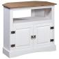 Preview: ARDEBO.de - Konsolentisch Mexiko-Stil Kiefernholz Weiß 80x43x78 cm