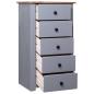 Preview: Sideboard Grau 46x40x89 cm Kiefernholz Panama
