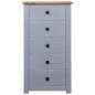 Preview: Sideboard Grau 46x40x89 cm Kiefernholz Panama