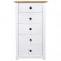 Preview: Sideboard Weiß 46x40x89 cm Kiefernholz Panama