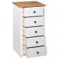 Preview: Sideboard Weiß 46x40x89 cm Kiefernholz Panama