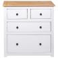 Preview: Sideboard Weiß 80x40x83 cm Kiefernholz Panama