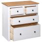 Preview: Sideboard Weiß 80x40x83 cm Kiefernholz Panama