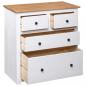 Preview: Sideboard Weiß 80x40x83 cm Kiefernholz Panama
