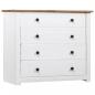 Preview: ARDEBO.de - Beistellschrank Weiß 80×40×73 cm Panama-Kiefer