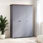 Preview: Kleiderschrank 3-Türig Grau 118×50×171,5 cm Kiefer Panama Serie
