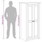 Preview: Kleiderschrank Grau 80x50x171,5 cm Kiefernholz Panama