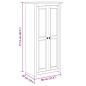 Preview: Kleiderschrank Grau 80x50x171,5 cm Kiefernholz Panama