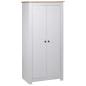 Preview: Kleiderschrank Weiß 80×50×171,5 cm Kiefer Massiv Panama Serie