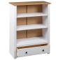 Preview: Bücherregal Weiß 80 x 35 x 110 cm Massivholz Panama-Kiefer