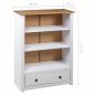 Preview: Bücherregal Weiß 80 x 35 x 110 cm Massivholz Panama-Kiefer