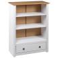 Preview: Bücherregal Weiß 80 x 35 x 110 cm Massivholz Panama-Kiefer