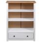 Preview: Bücherregal Weiß 80 x 35 x 110 cm Massivholz Panama-Kiefer