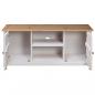 Preview: TV-Schrank Weiß 120x40x50 cm Massivholz Panama-Kiefer