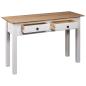 Preview: Konsolentisch Weiß 110x40x72 cm Kiefernholz Panama