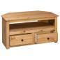 Preview: TV-Eckschrank 93 x 49 x 49 cm Massivholz Panama-Kiefer 