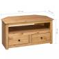 Preview: TV-Eckschrank 93 x 49 x 49 cm Massivholz Panama-Kiefer 